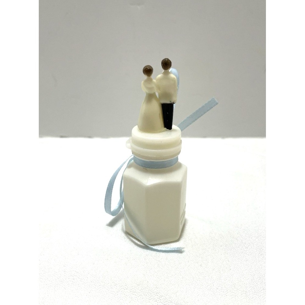 Vintage Bride & Groom Wedding Bubbles Favor Party Anniversary Retro Cake Topper - Picture 3 of 7
